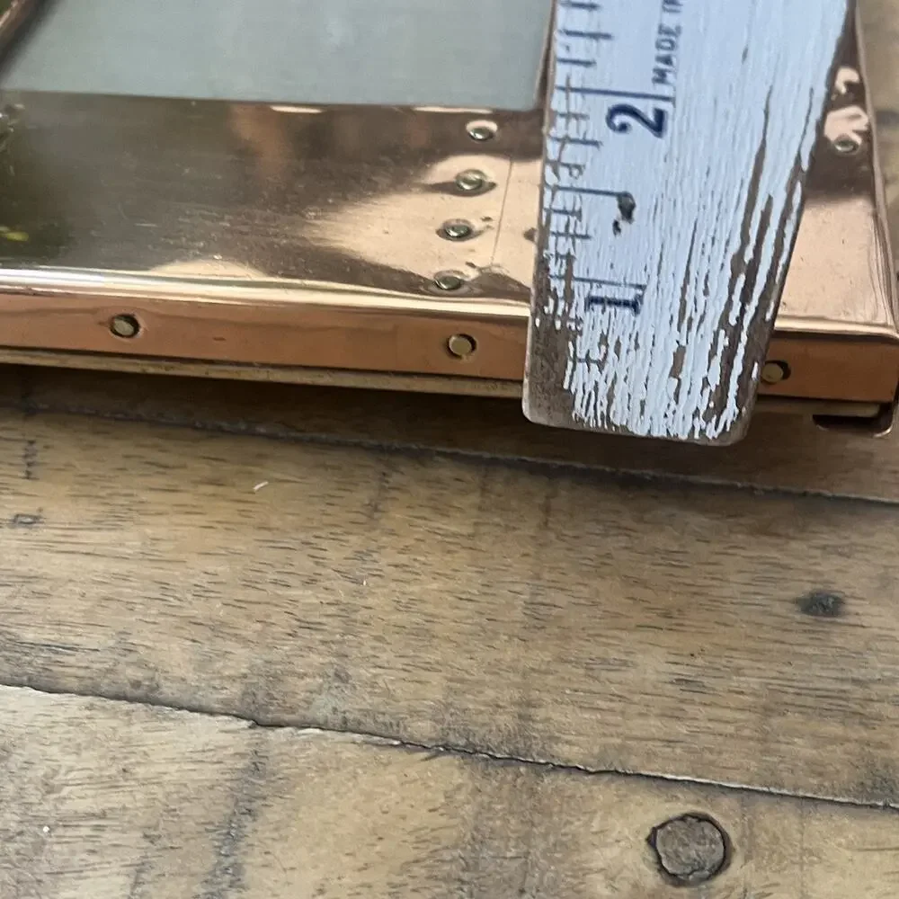 90s Polished Copper Foil Picture Frame 3.5